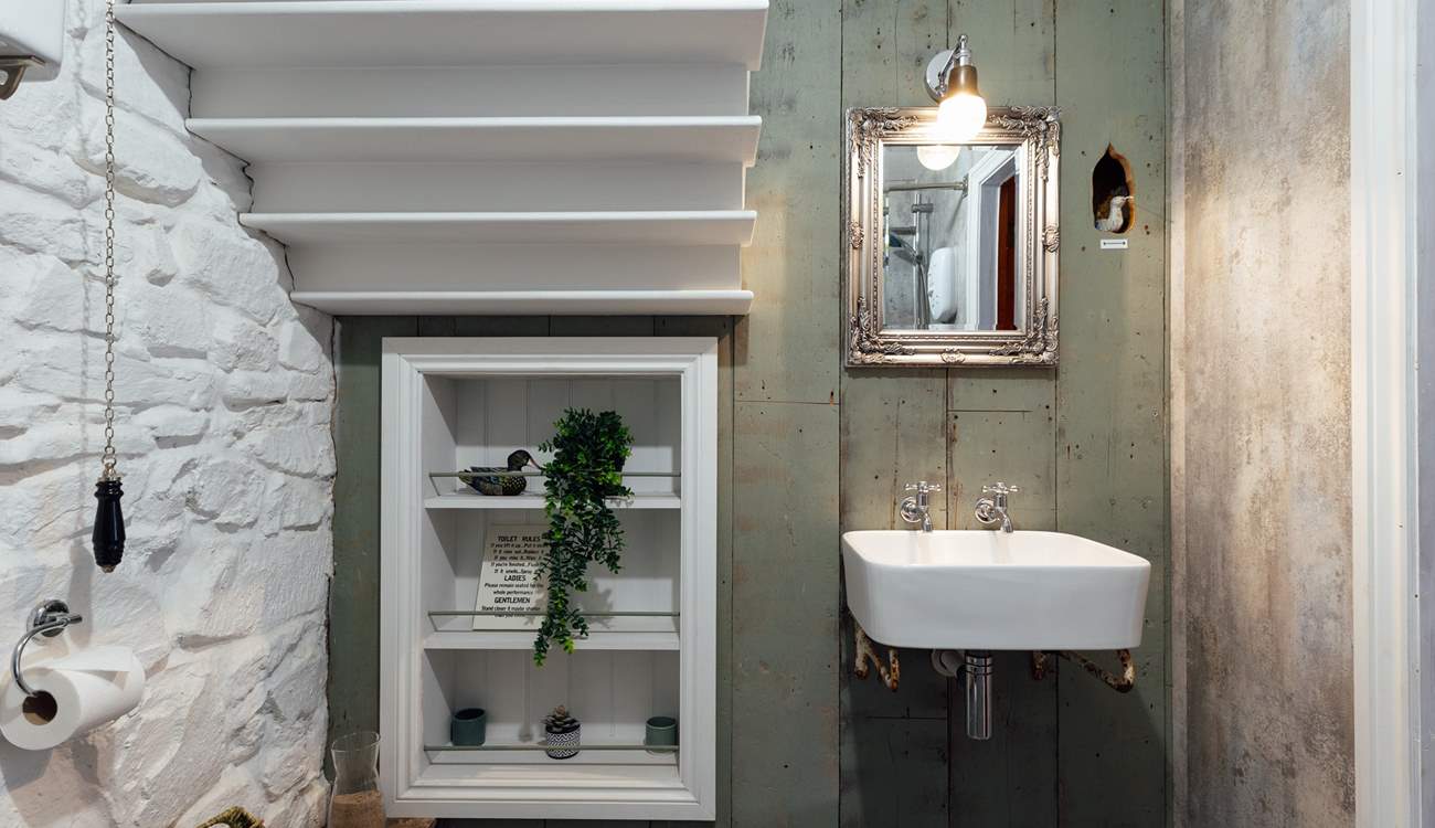 Slow mornings in the stylish, quirky bathroom. 