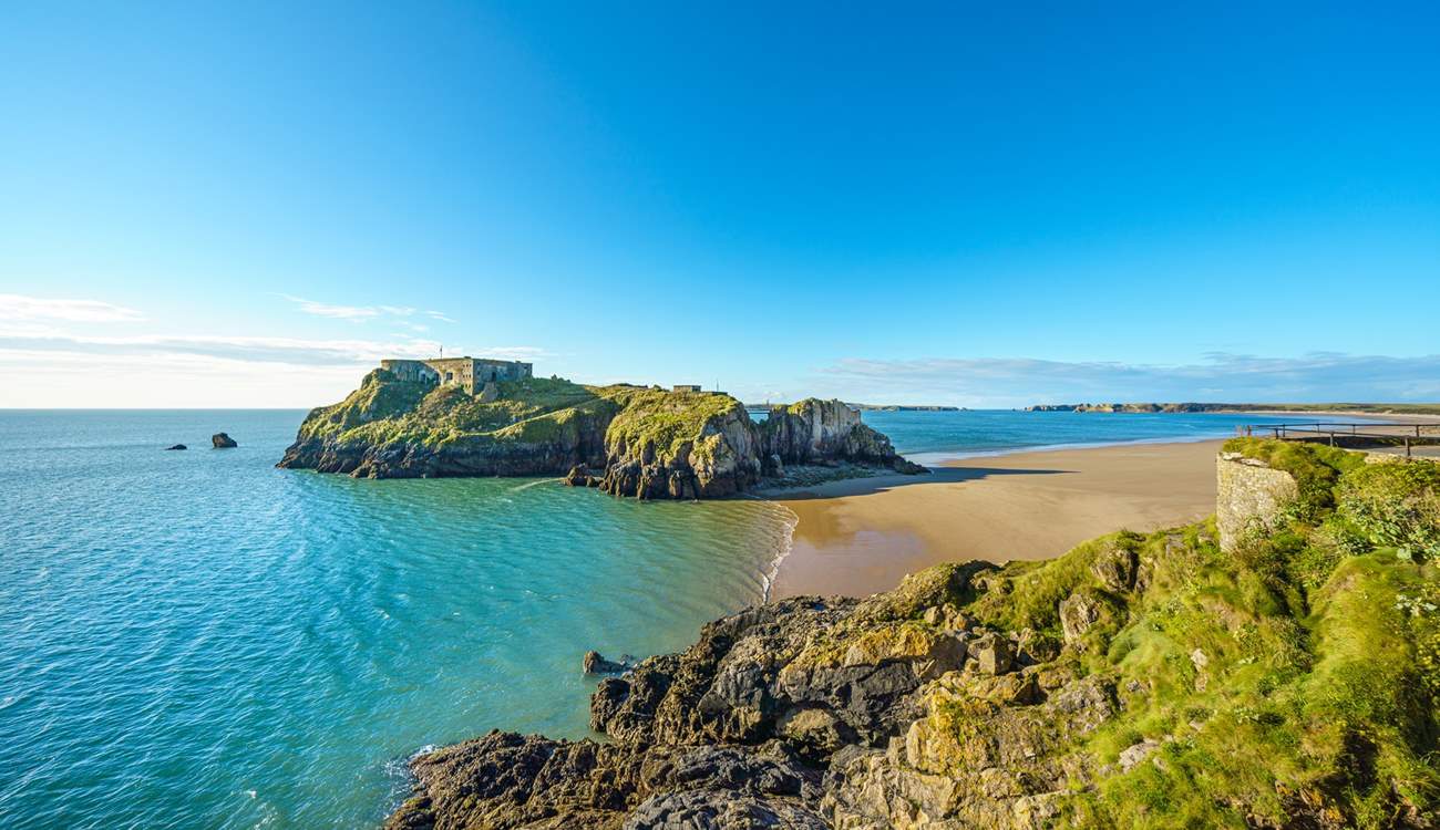 The spectacular beaches in Tenby. 