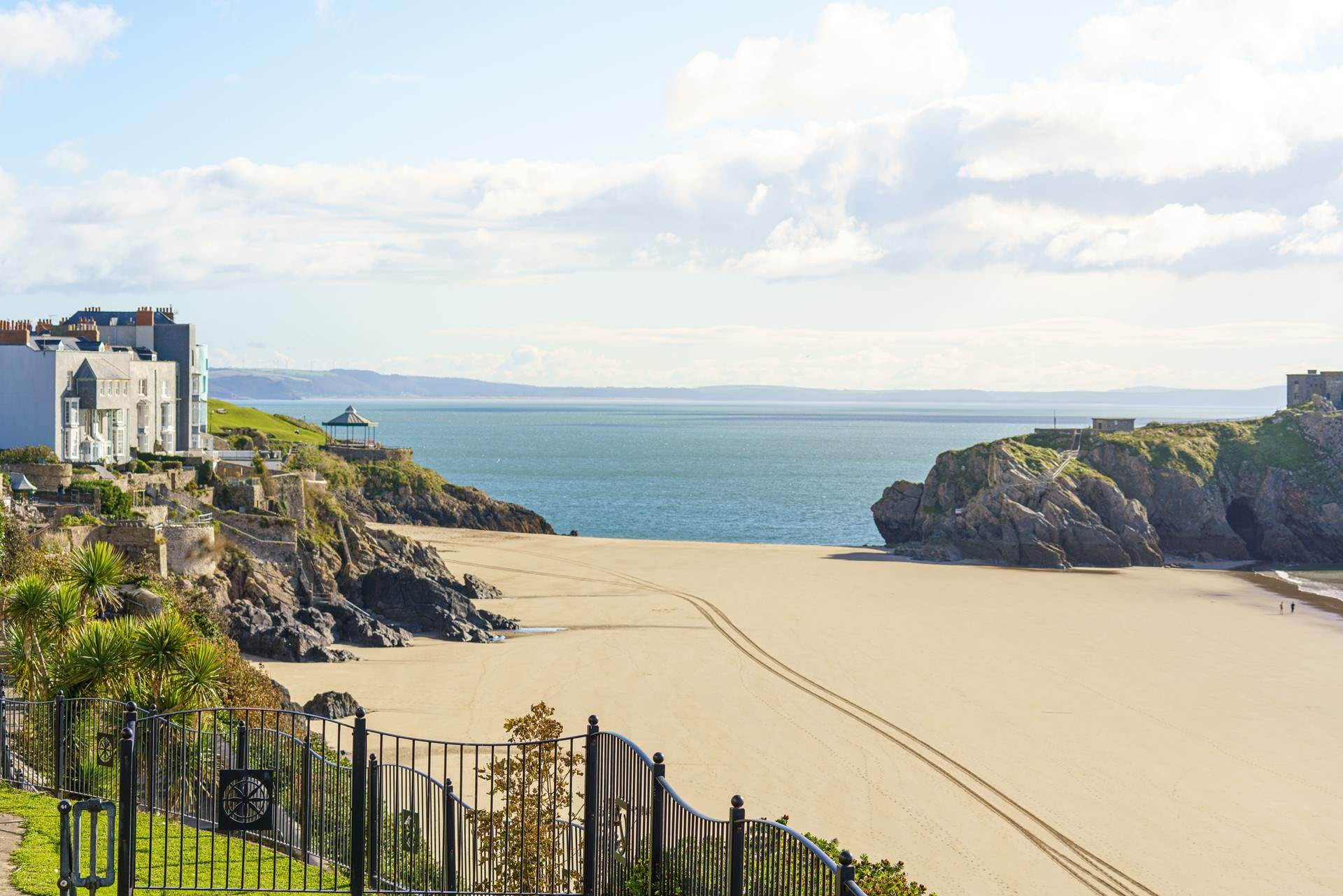 Tenby has many glorious beaches and a bustling seaside town. Catch a boat from the harbour to Caldey Island. 