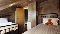 Sweet dreams in the hushed bedrooms.