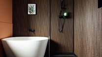 Indulge in a luxurious bath. 
