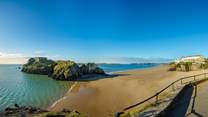 You may choose to explore Tenby's spectacular beaches in south Pembrokeshire. Catch a boat from the harbour to idyllic Caldey Island. 