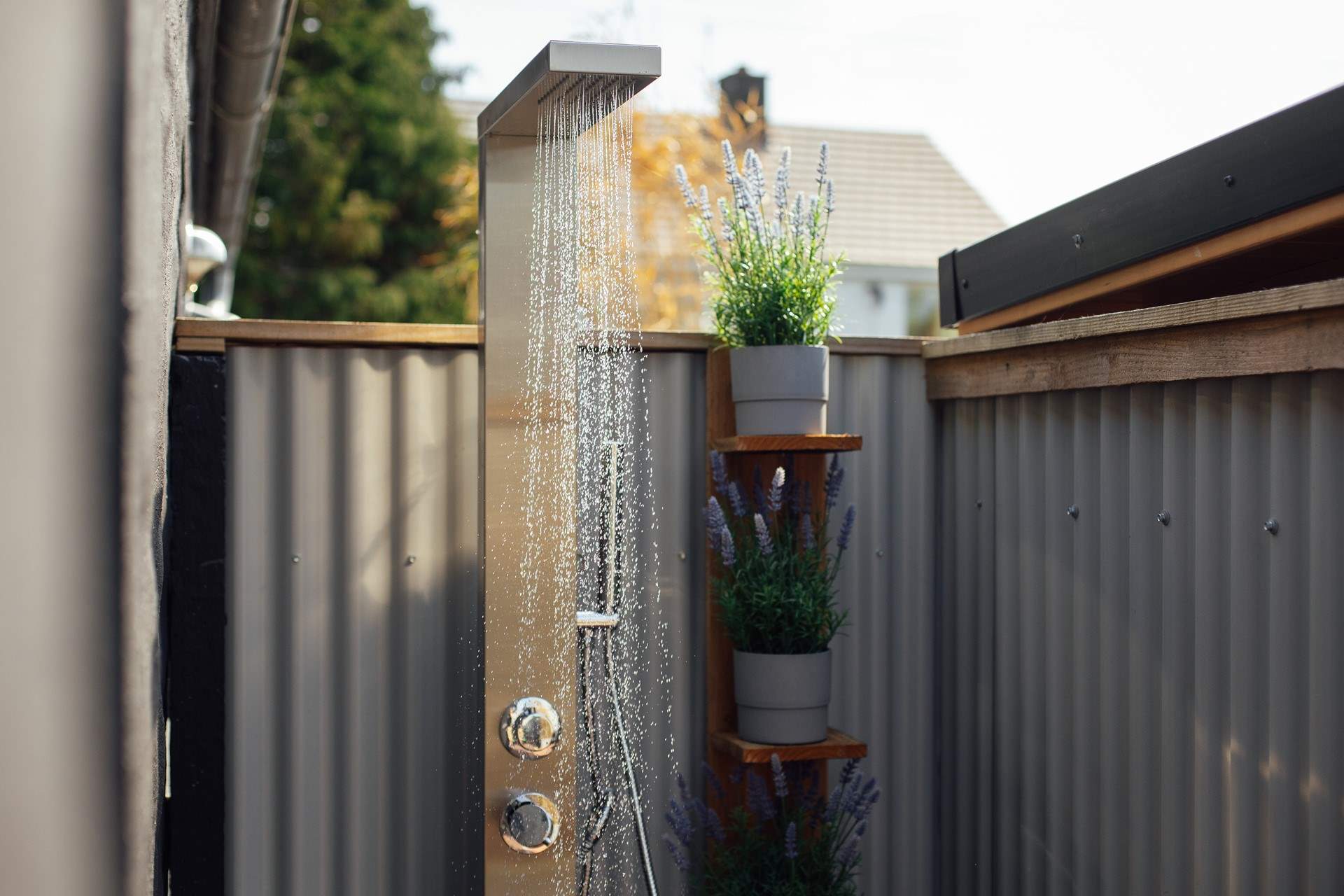 Ideal outdoor shower. 