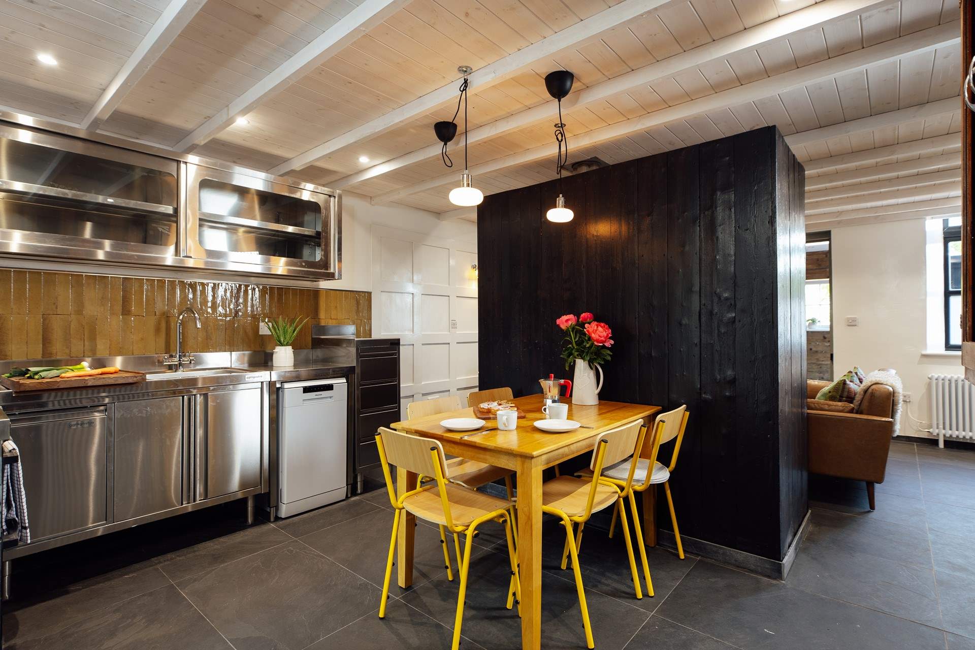 Practical open plan design is ideal for socialising. 