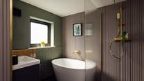 Canol's luxurious bathroom. Deep bath or shower, you choose. 