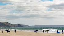Families and surfers love Newgale Beach, 