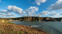 Enchanting Pwllgwaelod beach is nearby. 