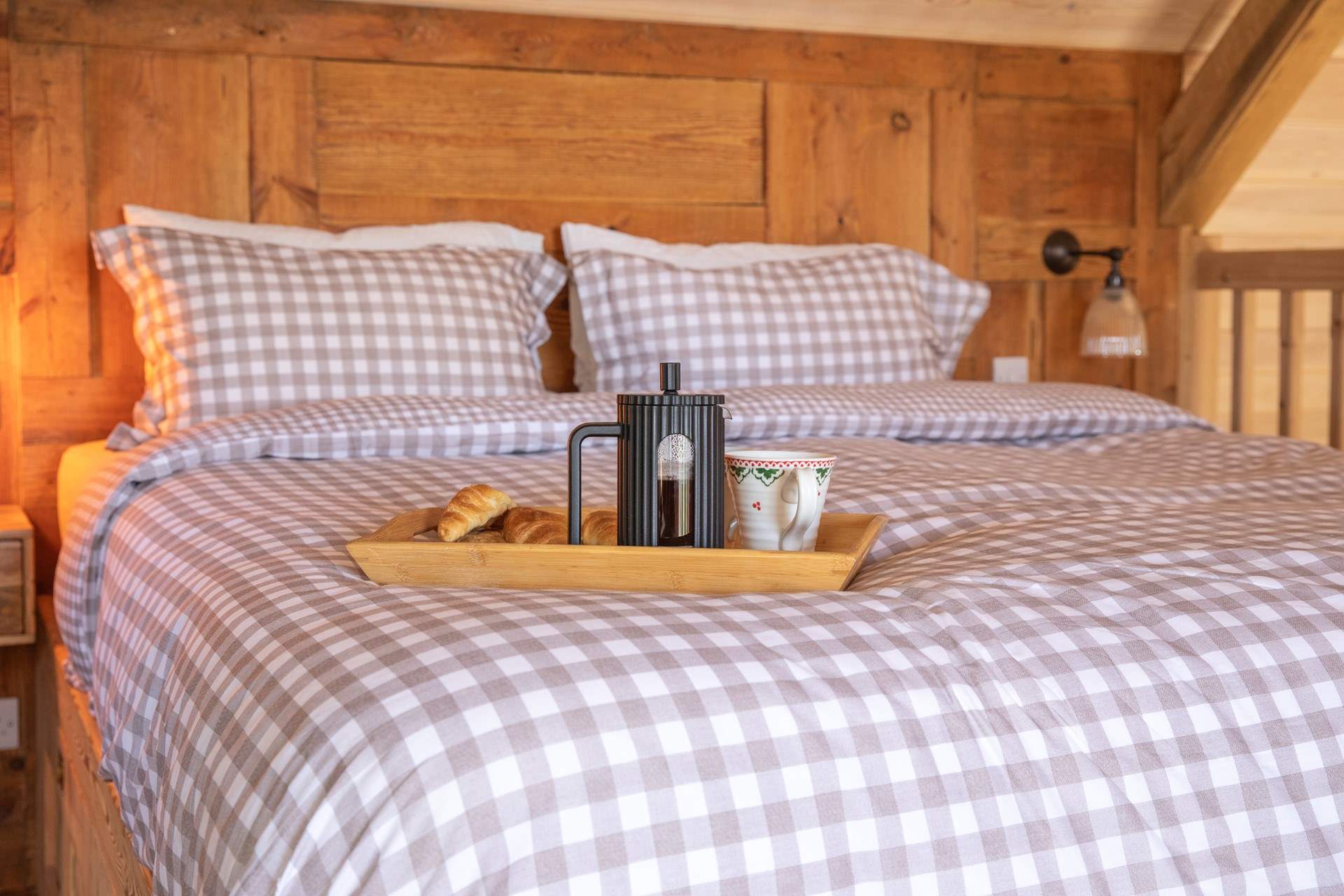 Enjoy lazy mornings with breakfast in bed.