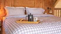 Enjoy lazy mornings with breakfast in bed.