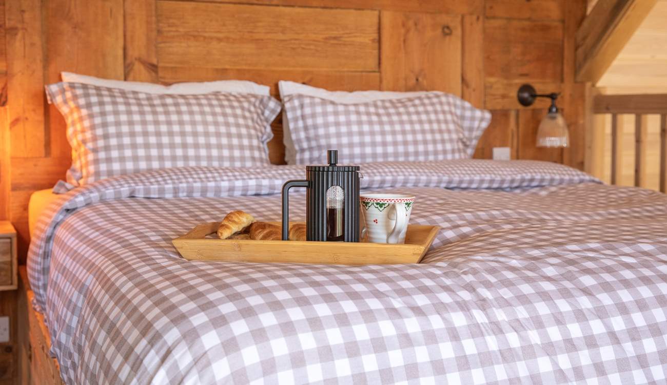 Enjoy lazy mornings with breakfast in bed.
