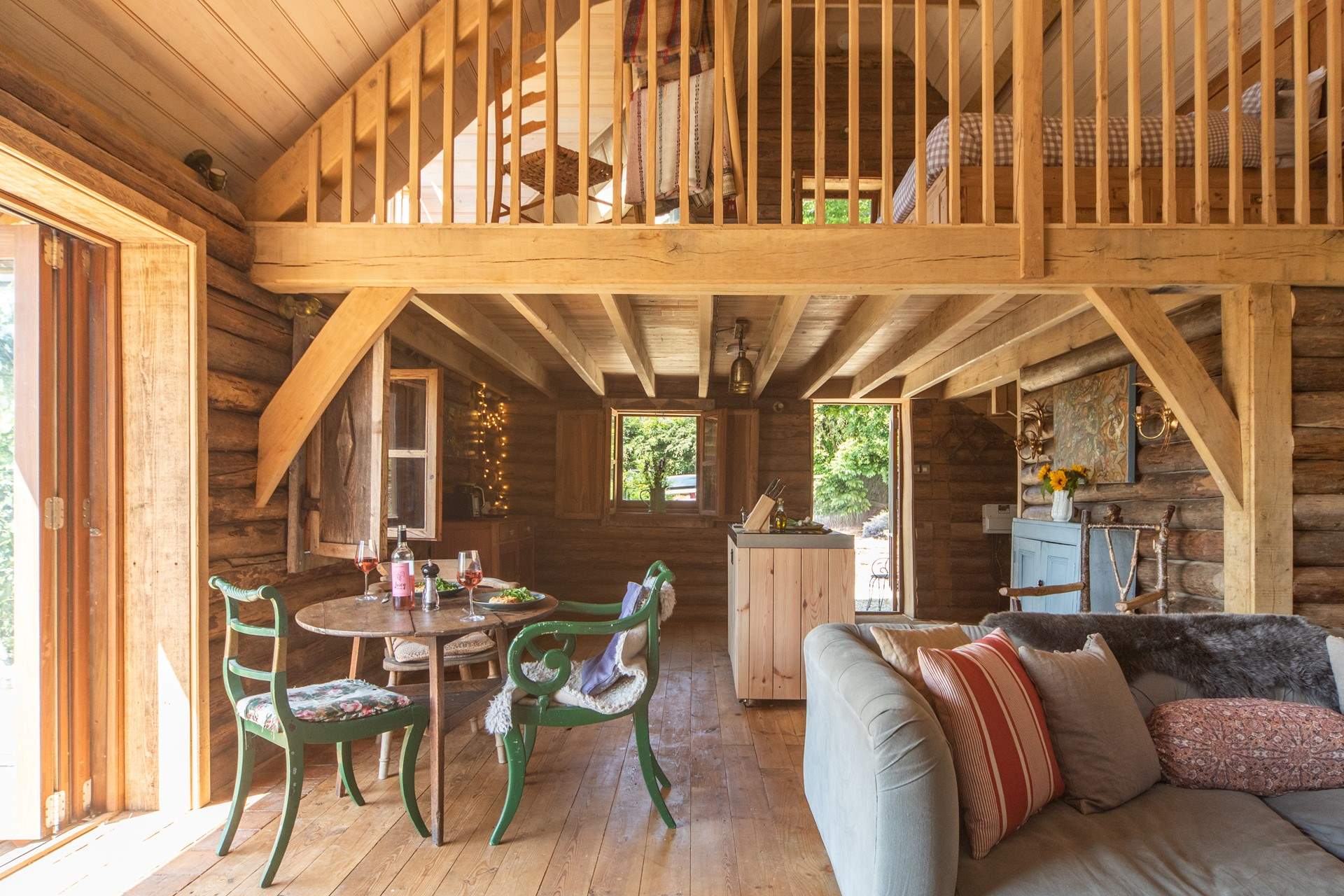 The open plan living-room is so characterful and spacious.