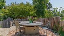 Al fresco dining in peaceful surroundings.