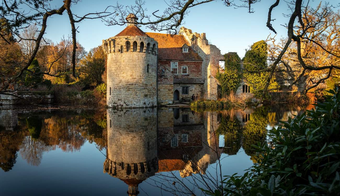 Visit Scotney Old Castle, a historic medieval manor house.