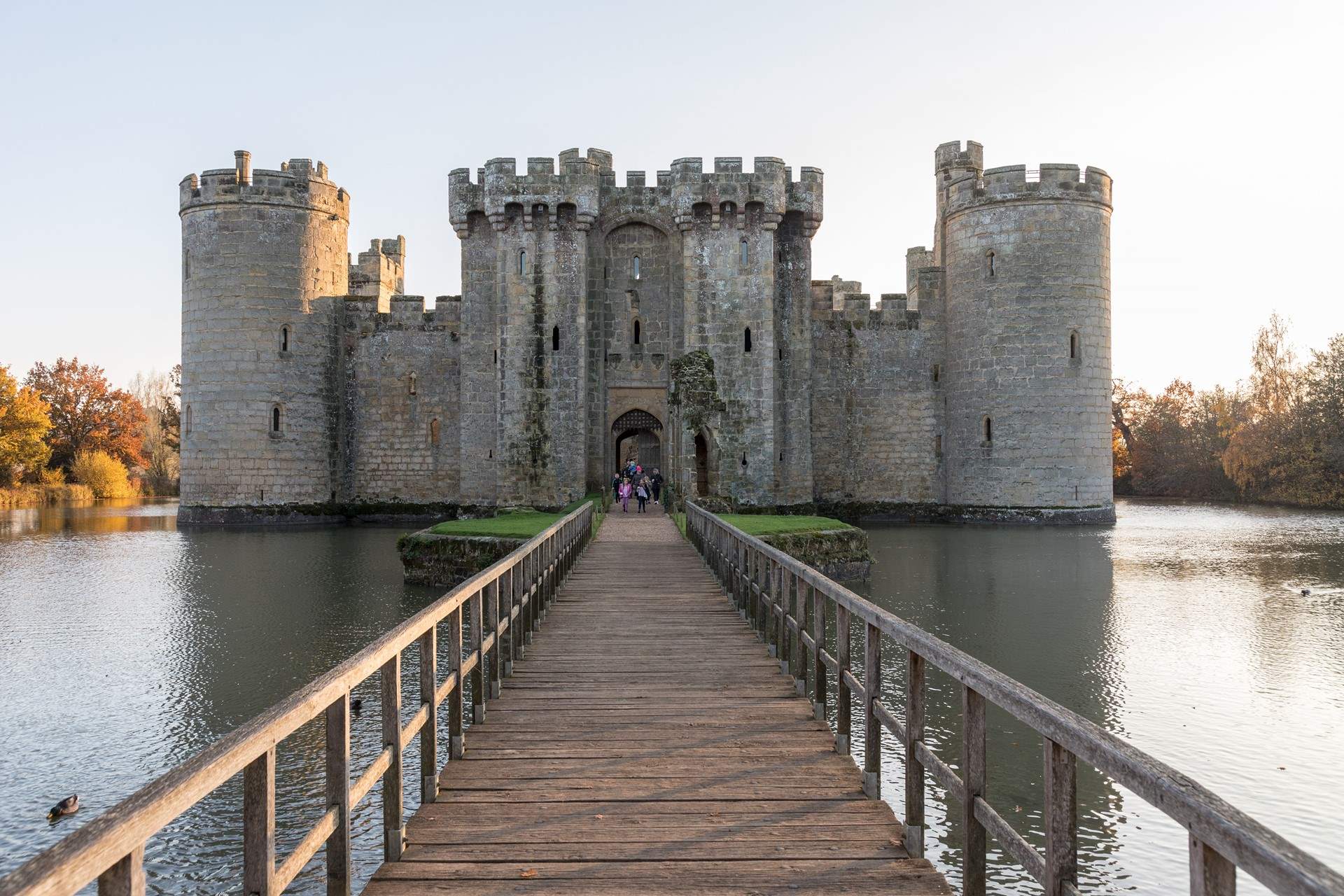 Visit this 14th Century Bodiam Castle.