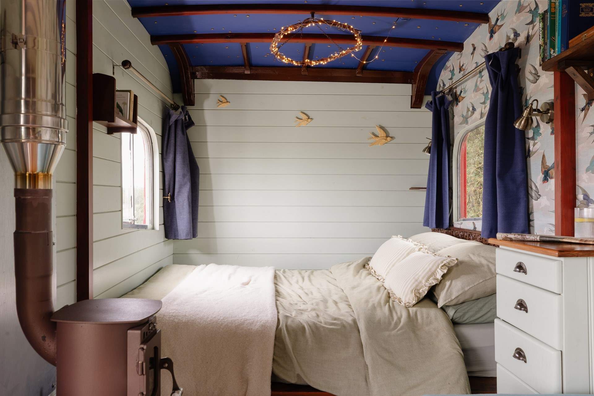 A dreamy double bed promises a restful night's sleep.
