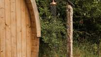 Cool off under the alfresco rainfall shower.