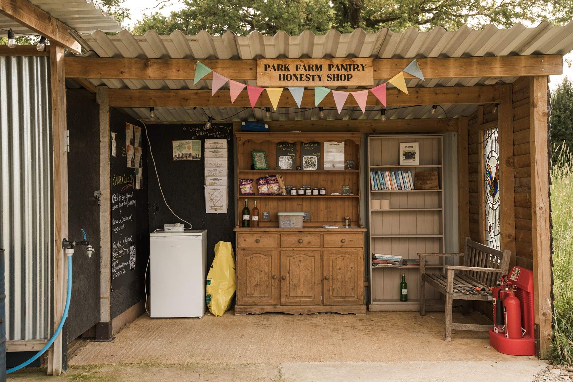 Whether you’re looking for some more marshmallows for the fire pit or a jar of delicious plum jam, the on-site Park Farm Pantry Honesty Shop offers a collection of treats.