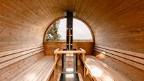 Feel the stresses of everyday life melt away in the onsite sauna. 