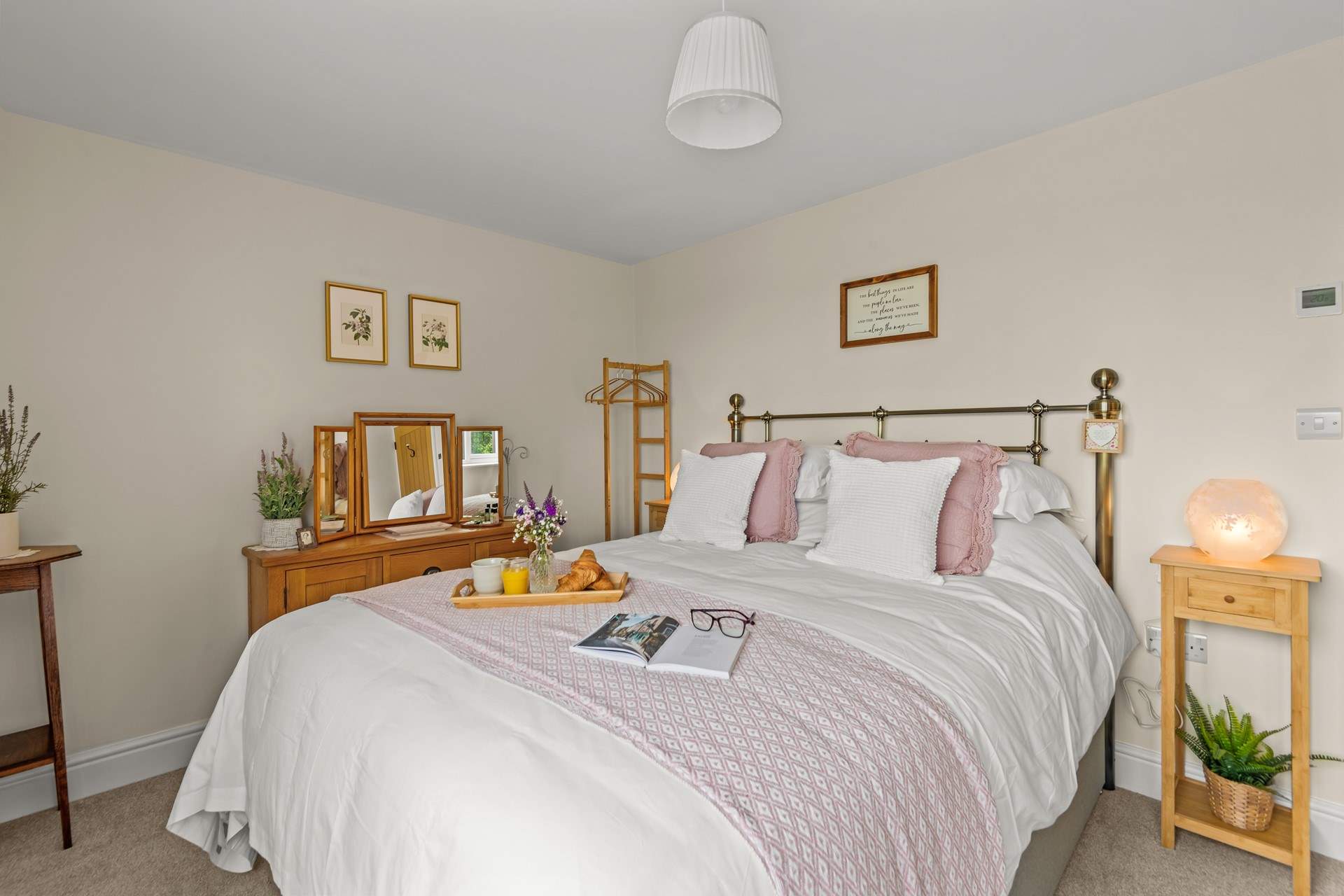 The two beautifully furnished bedrooms can be found on the ground floor.