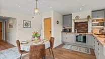 The bedrooms can be found just off the kitchen/diner.