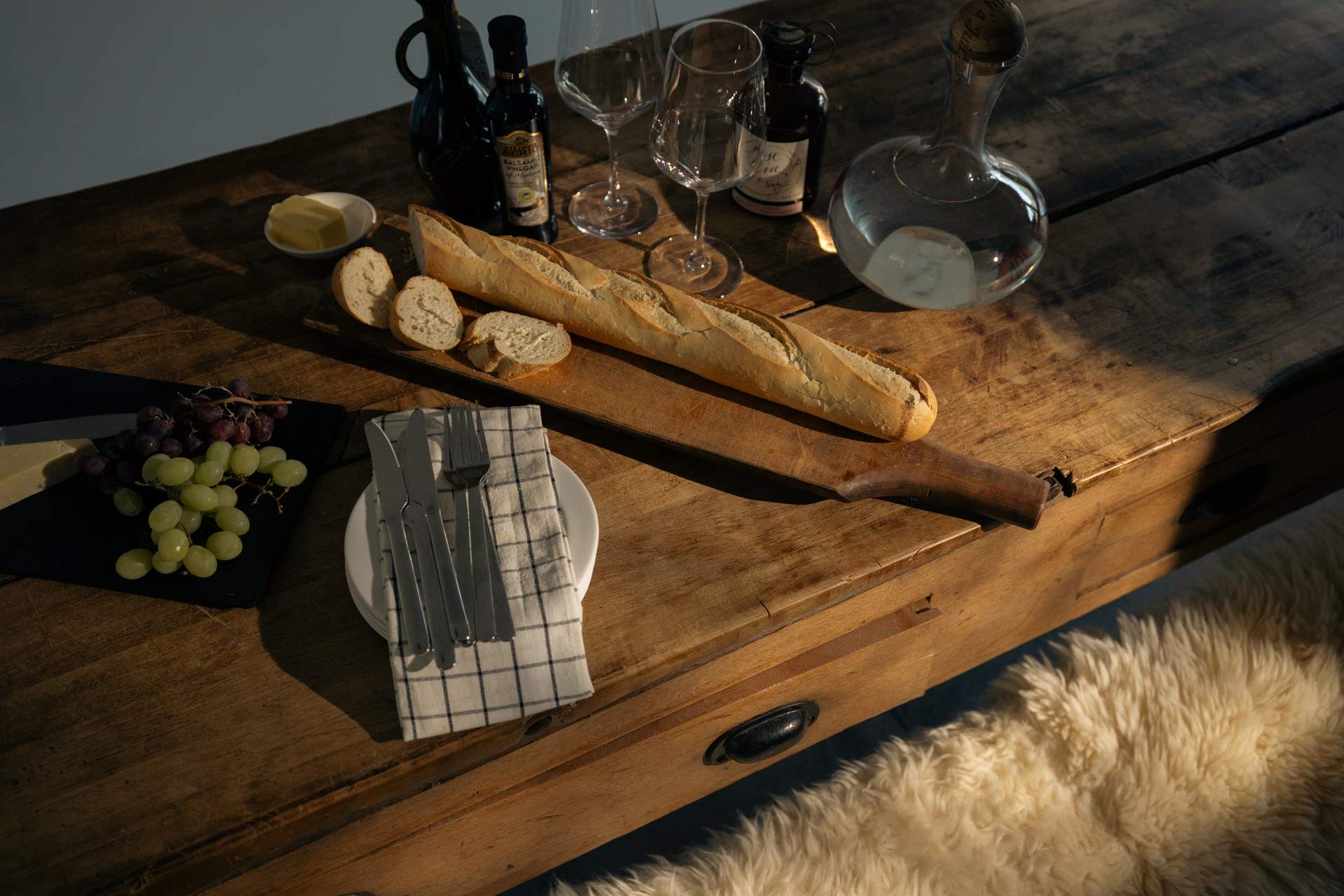 Gather round and chat over a glass of wine.