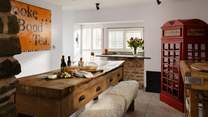 The dining-area is so cosy and full of character.