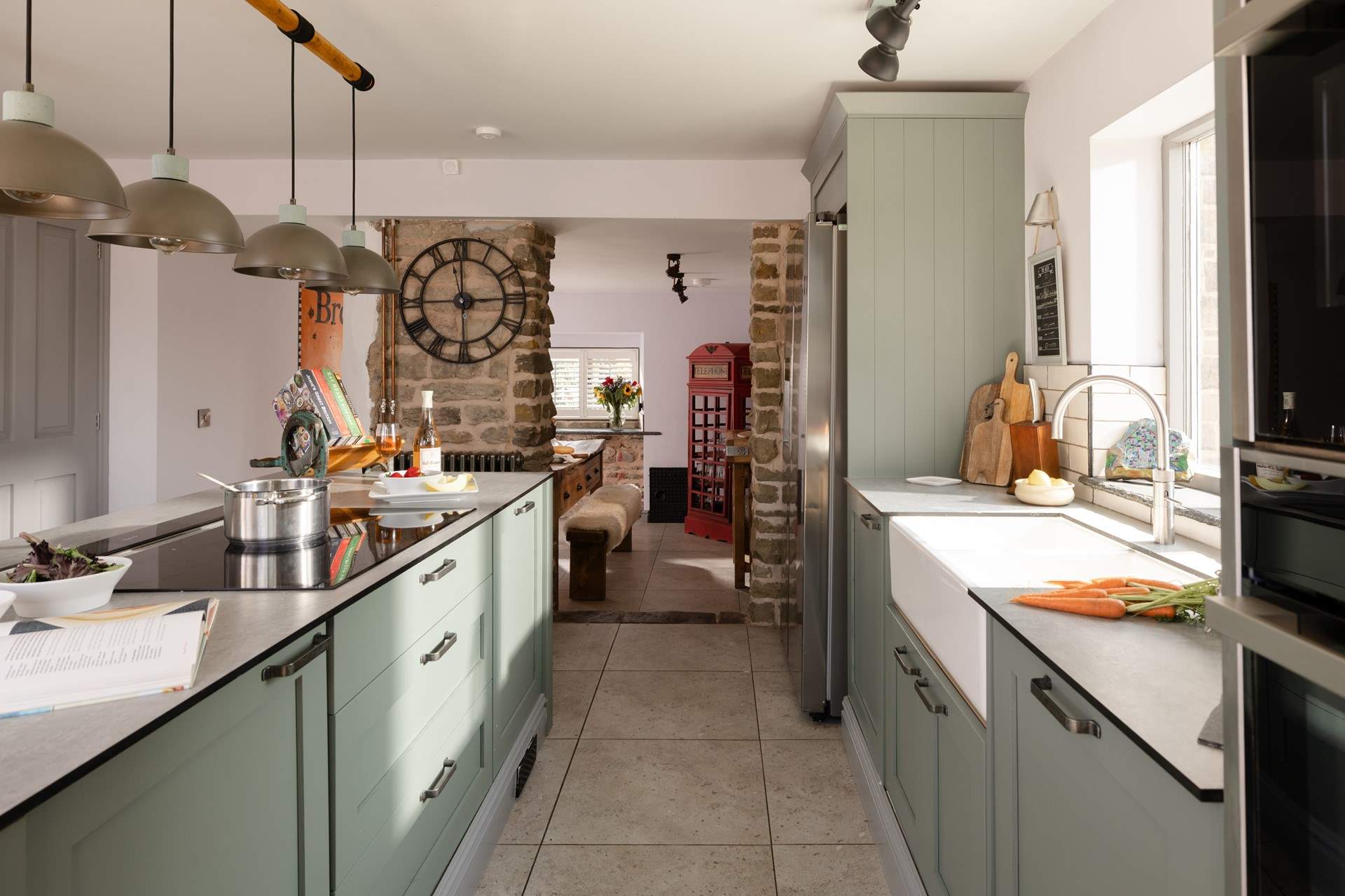 The modern kitchen has everything you need to cook up a storm.