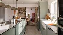 The modern kitchen has everything you need to cook up a storm.