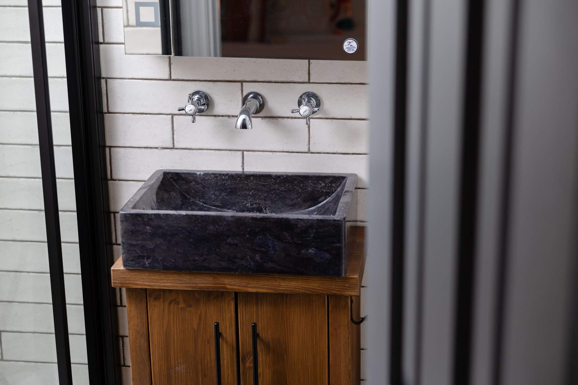 ...and beautiful wash-basin and taps.