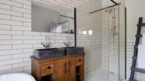 Twin wash-basins.
