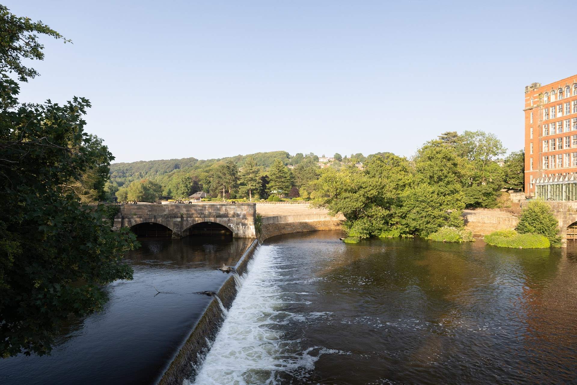 The River Derwent with Strutt's Mill in the background