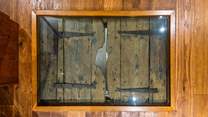 Standing above the hatch, looking down to the main entrance really takes you back in time. Please take care when navigating around the hatch due to the raised wooden casing.