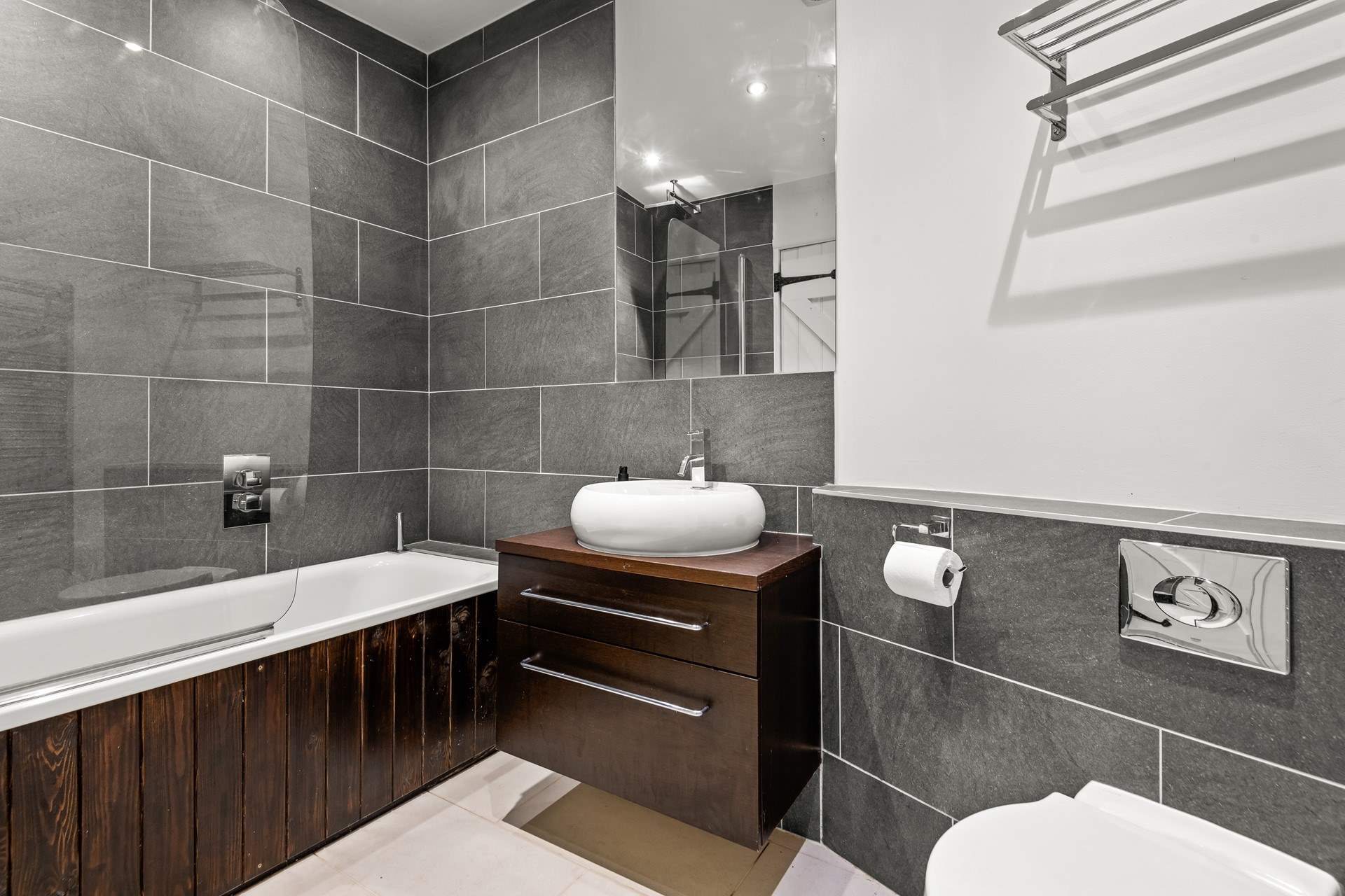 The family bathroom is situated on the same landing area as the bedrooms.