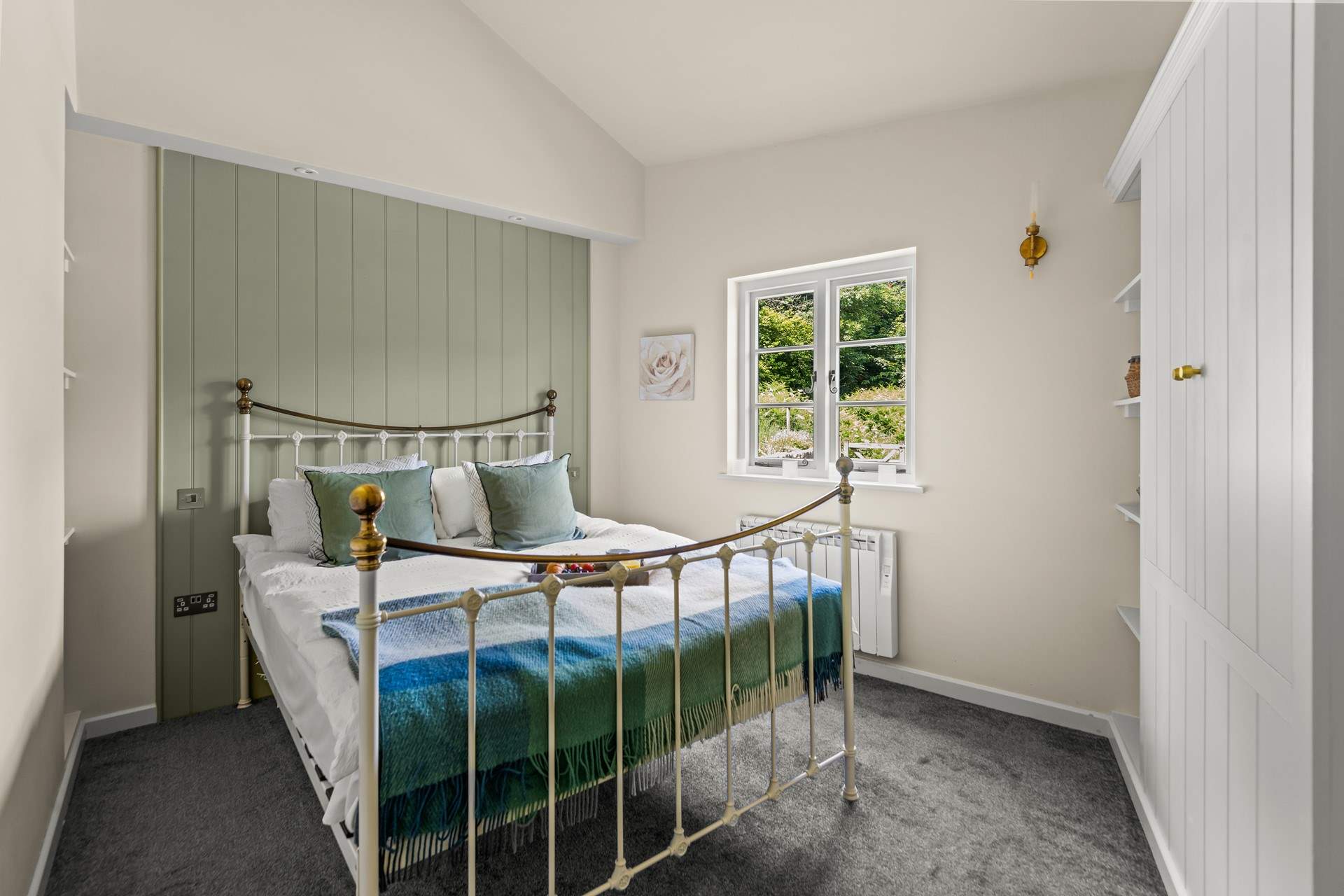 Bedroom 1 is home to this super comfy king-size bed and fabulous countryside views.