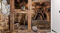 On entering New Mill you will be greeted by these magnificent mill cogs. You can just imagine them gently creaking away.