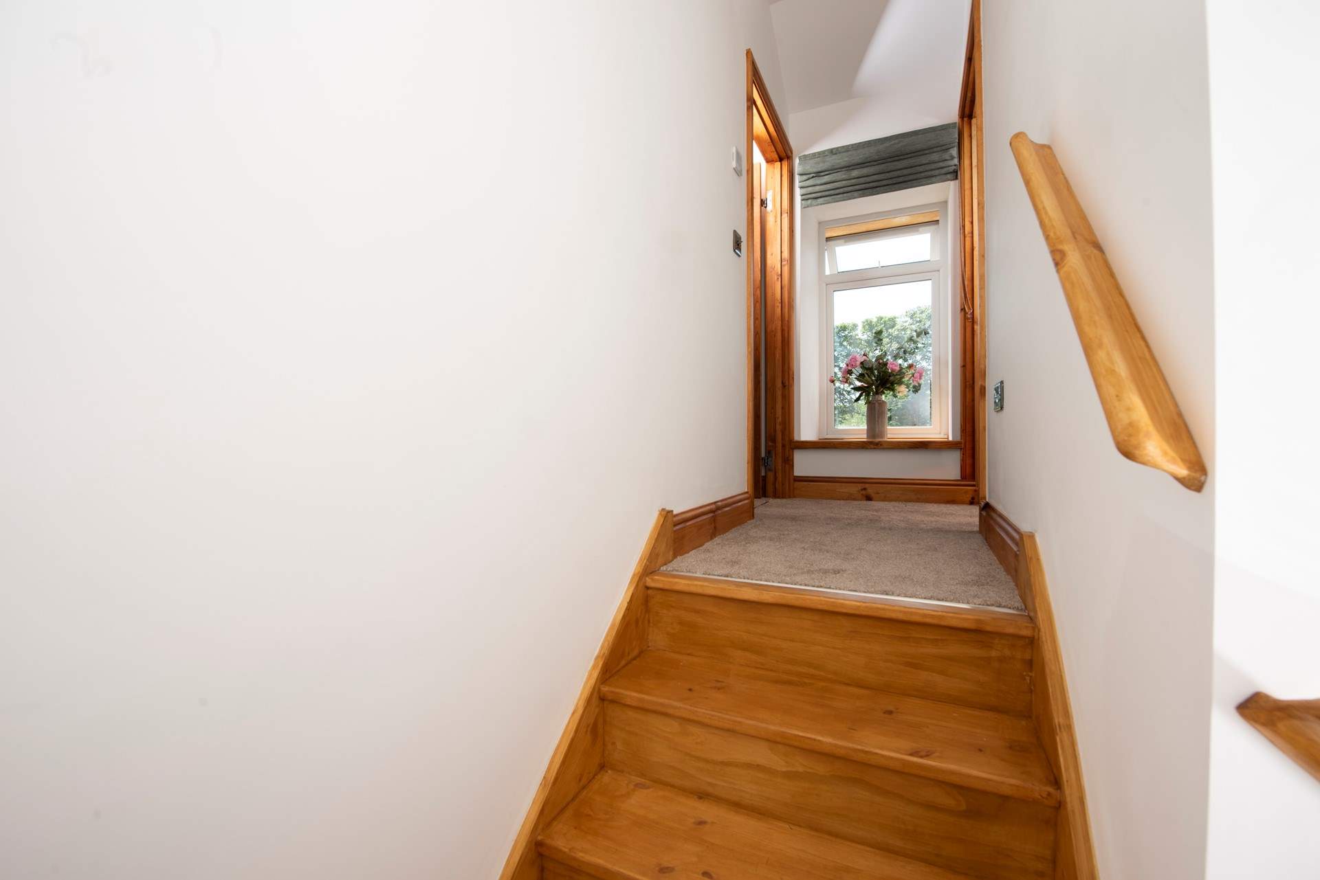 Heading upstairs.