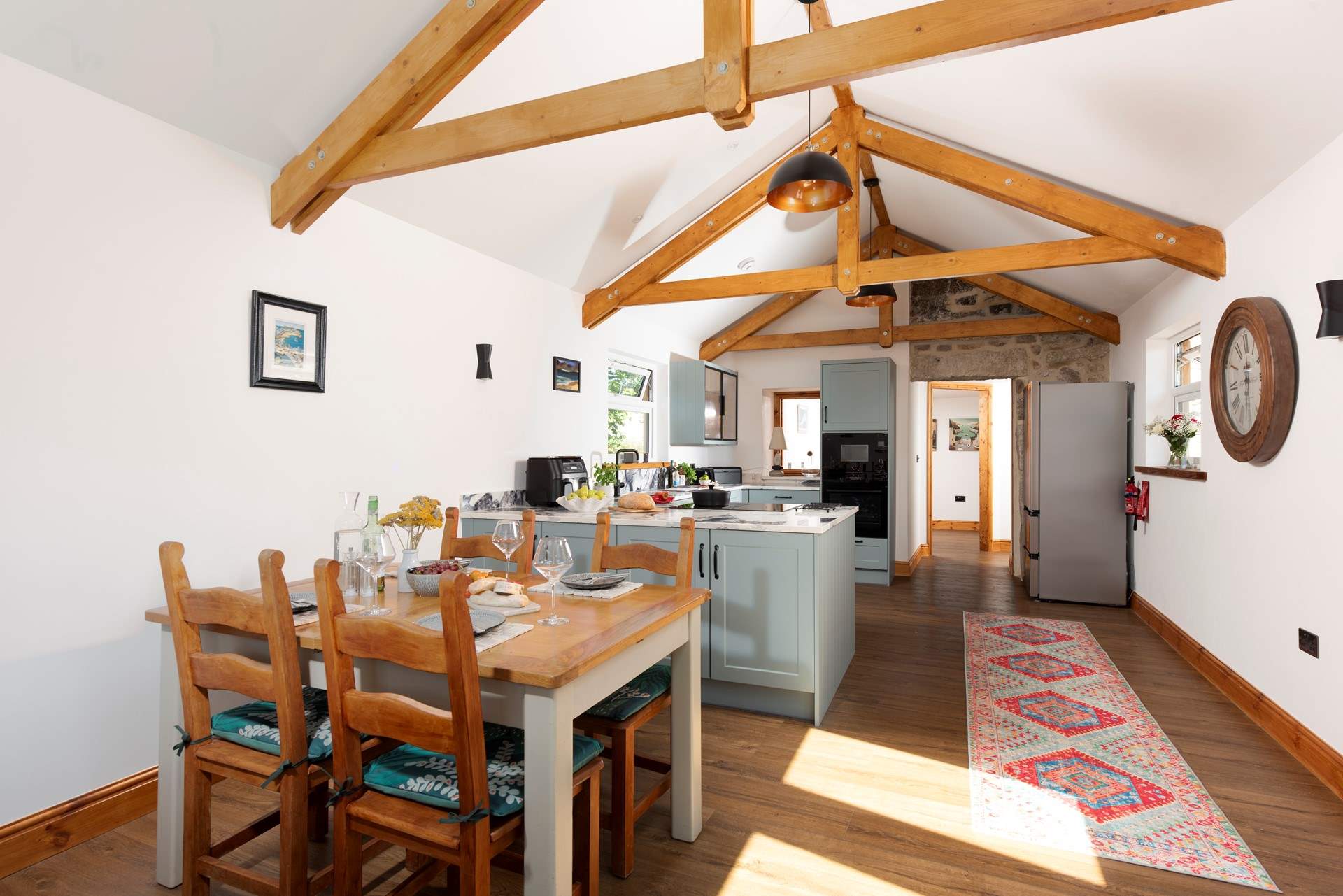 The immaculately presented kitchen and dining area.