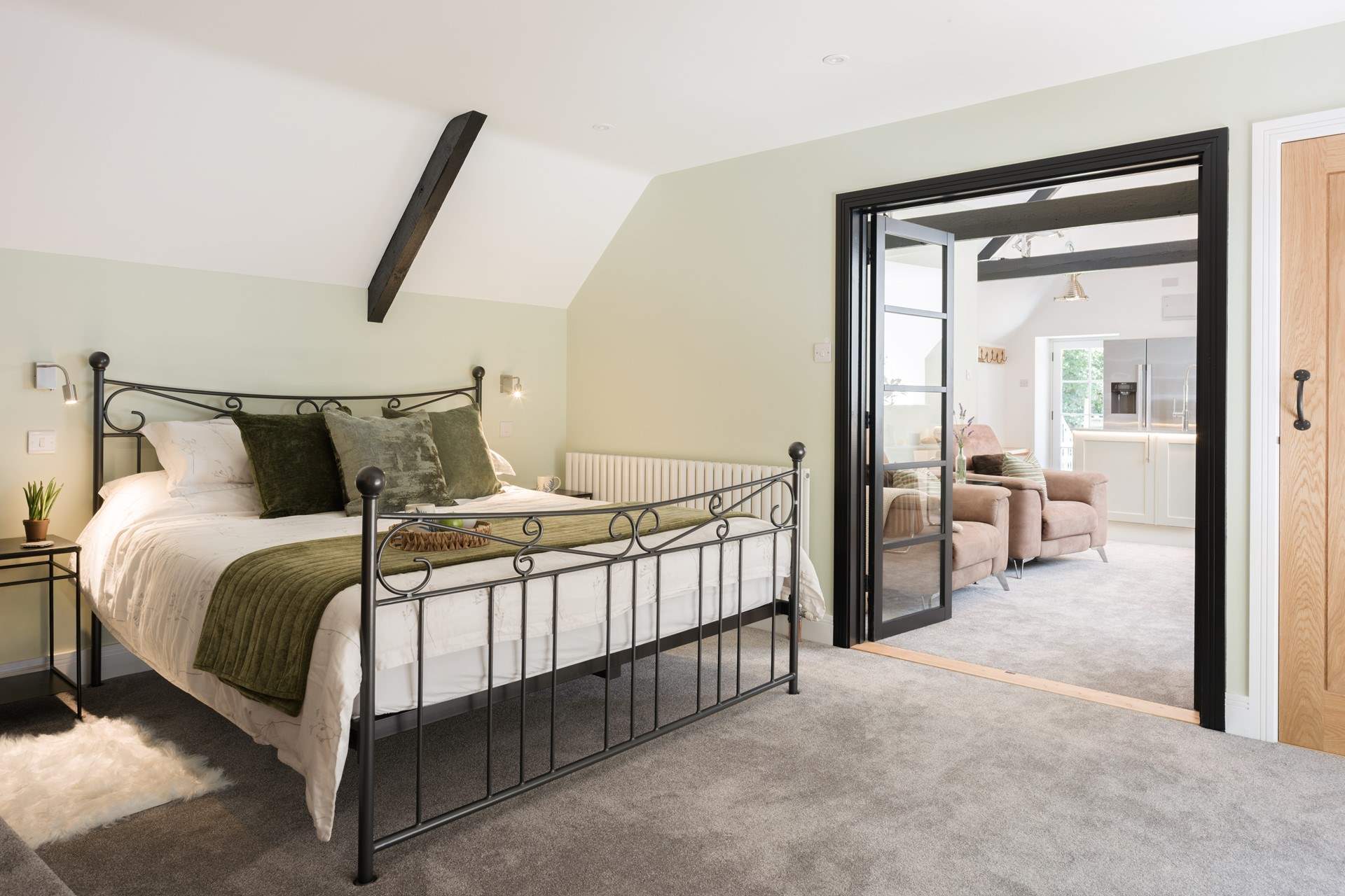 The barn flows seamlessly from room to room.
