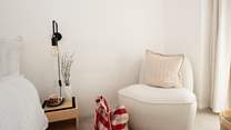 A cosy reading nook in the bedroom. 
