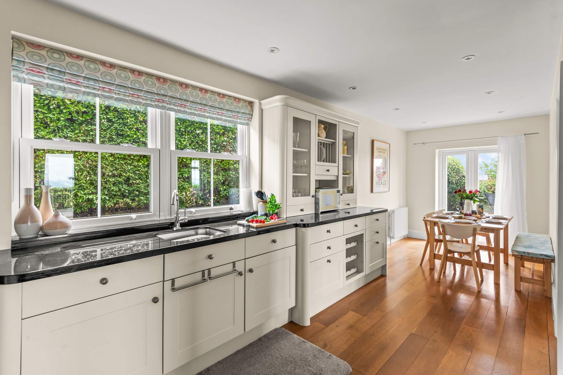 The kitchen offers oodles of space to whip up a feast.