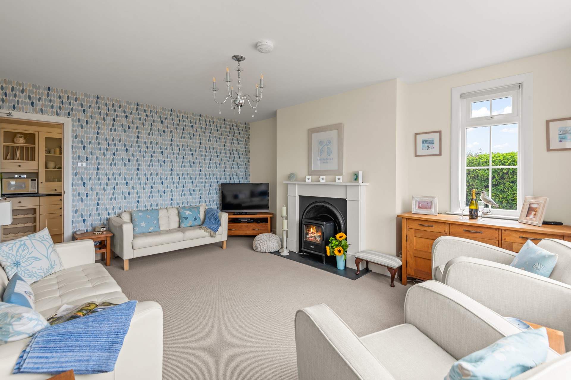 Unwind together in the sitting-room after an action-packed day.