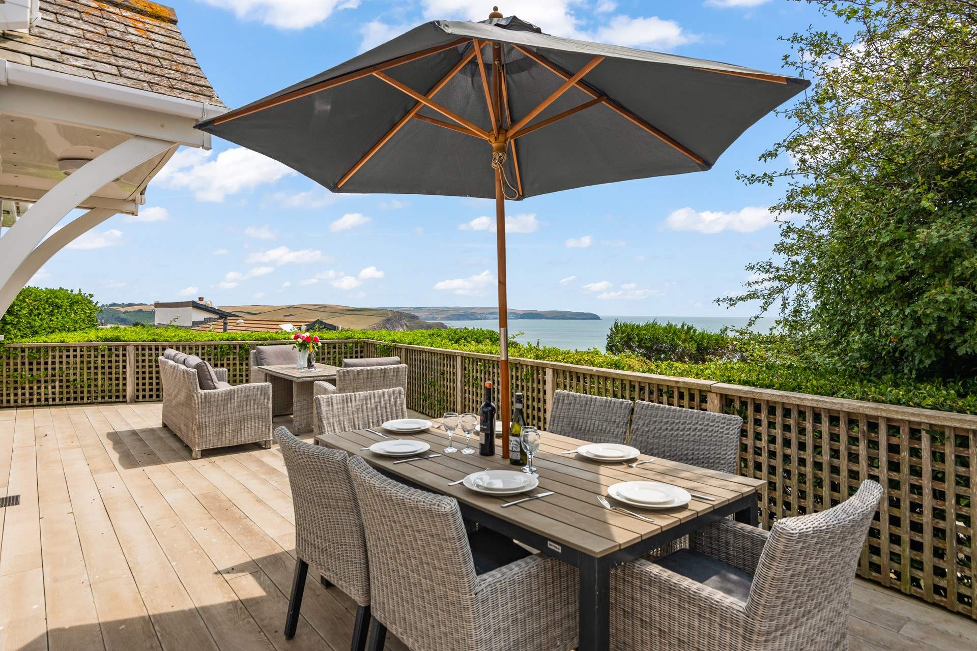 Sitting on your decked balcony, enjoying the Devon sun and stunning coastal views is such a treat.