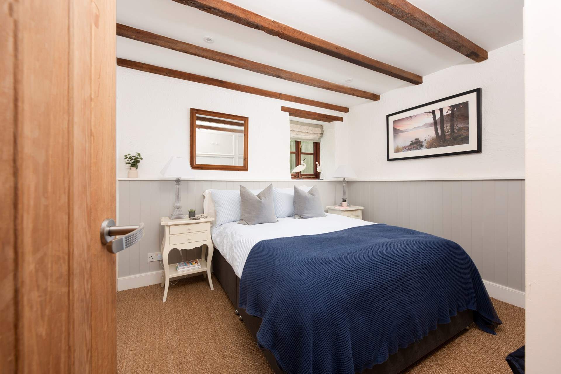 A double bed awaits in the second bedroom.