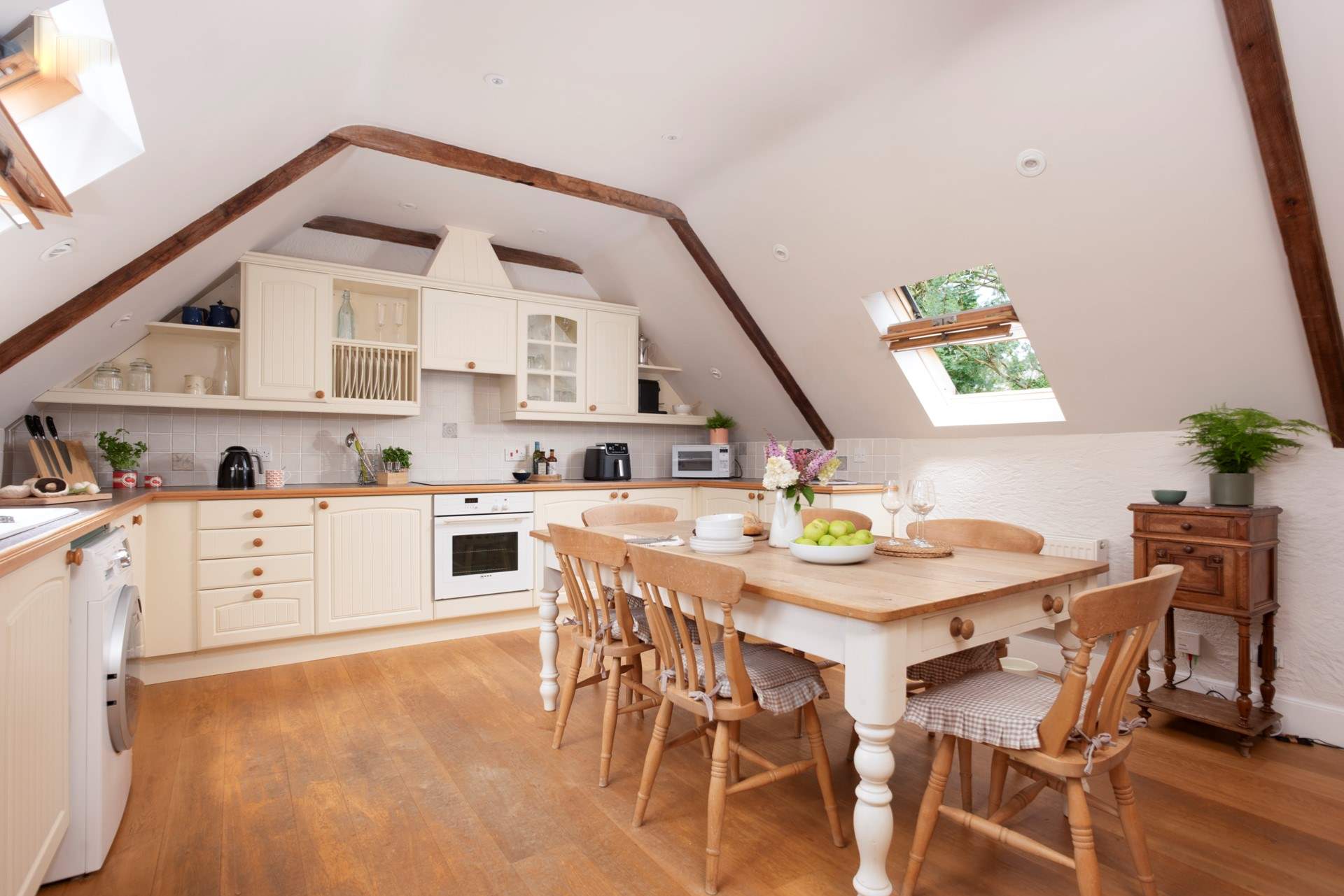 The kitchen-dining room is sure to become the heart of the home.