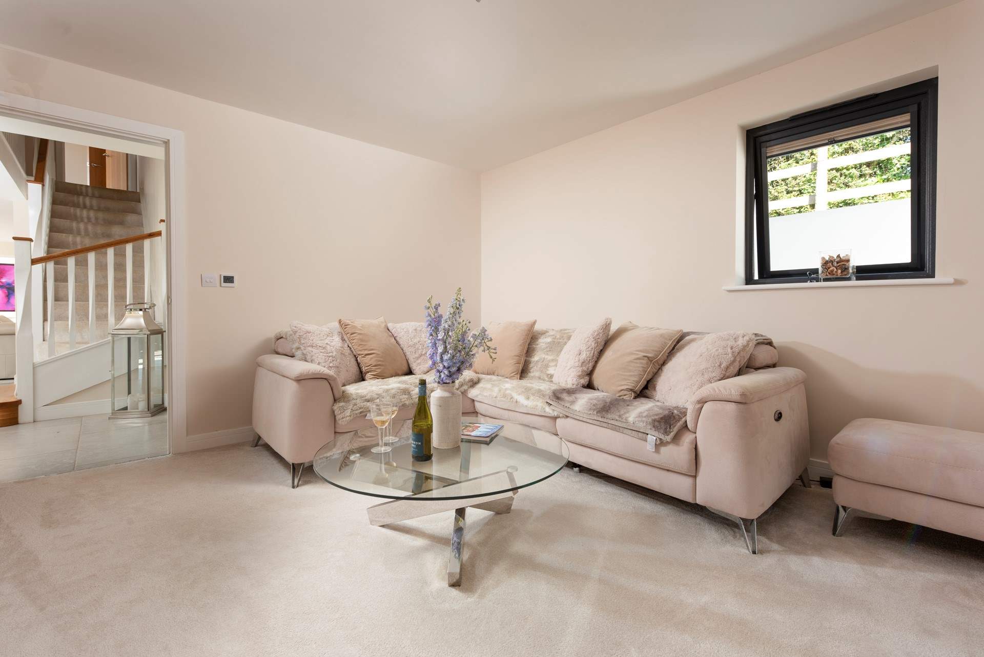 The snug is an additional lounge space just off the kitchen.