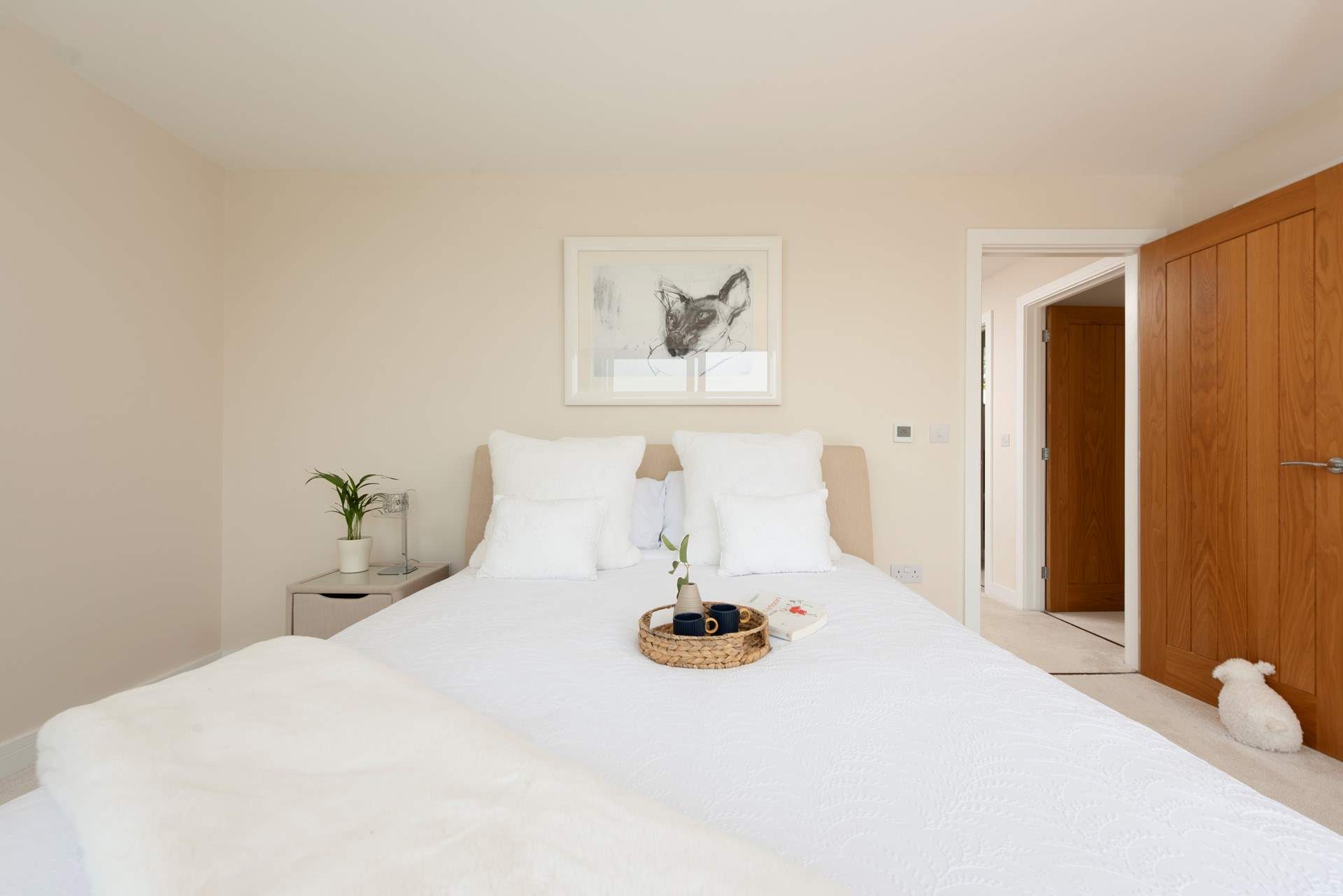 Calming hues in bedroom 2.