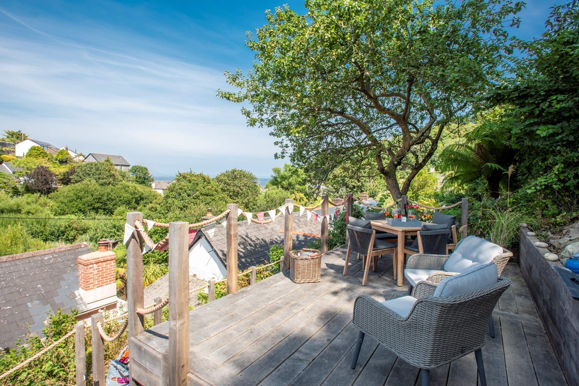 Watch birds swoop and soar from the sun terrace at April Cottage.