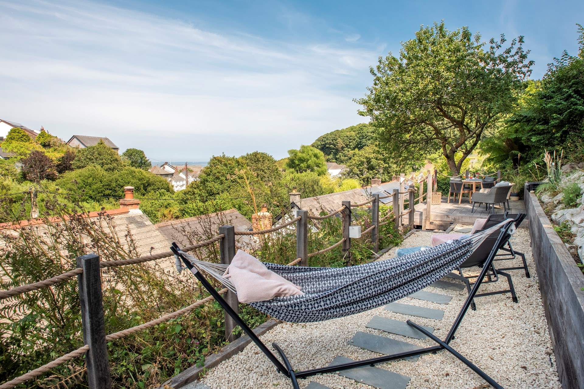 Relax in the hammock with a good book.