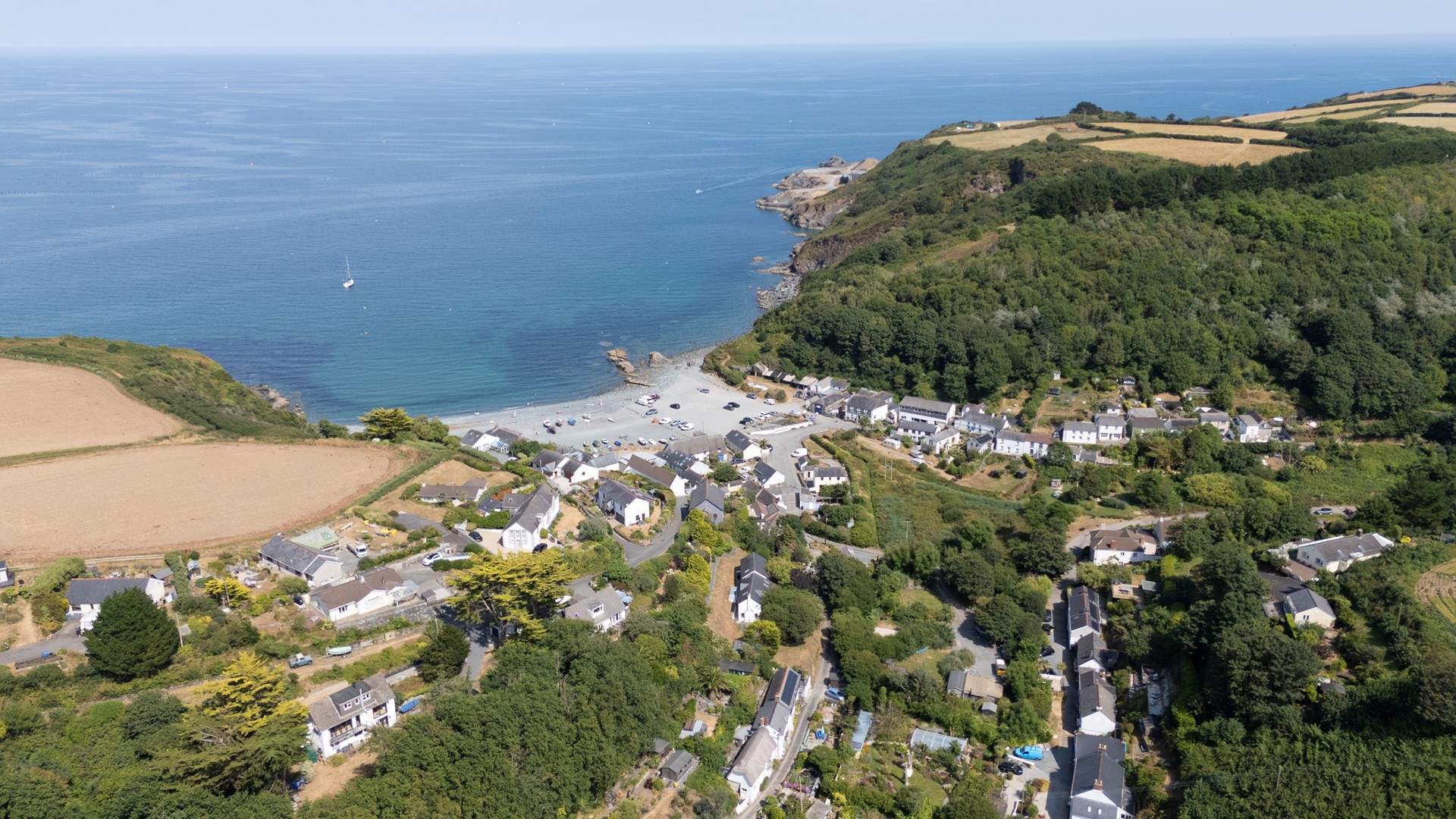 The village of Porthallow is quiet and unspoilt.