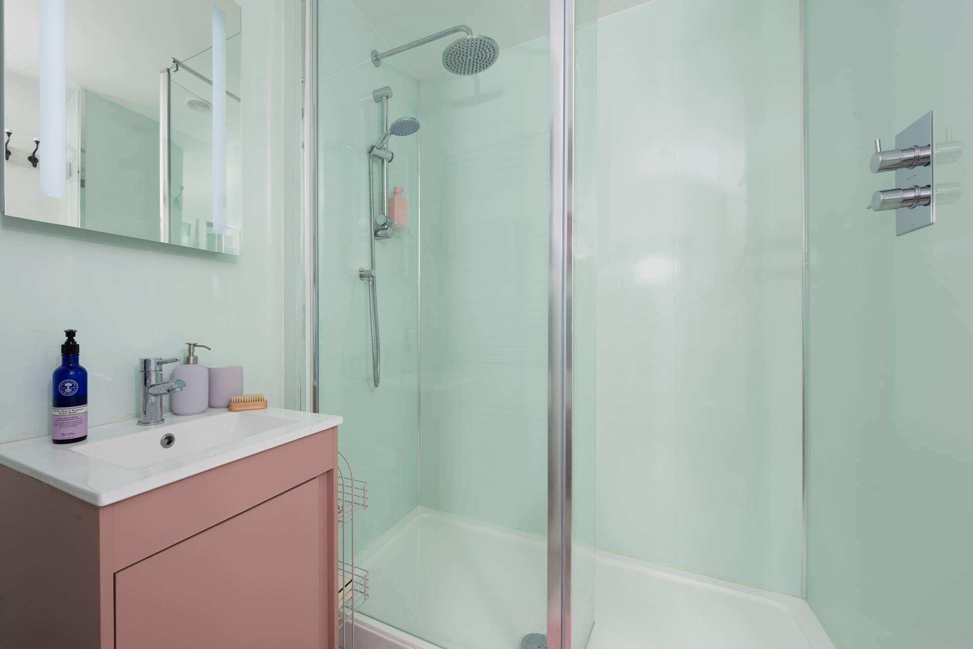 The sparkling shower-room on the first floor.
